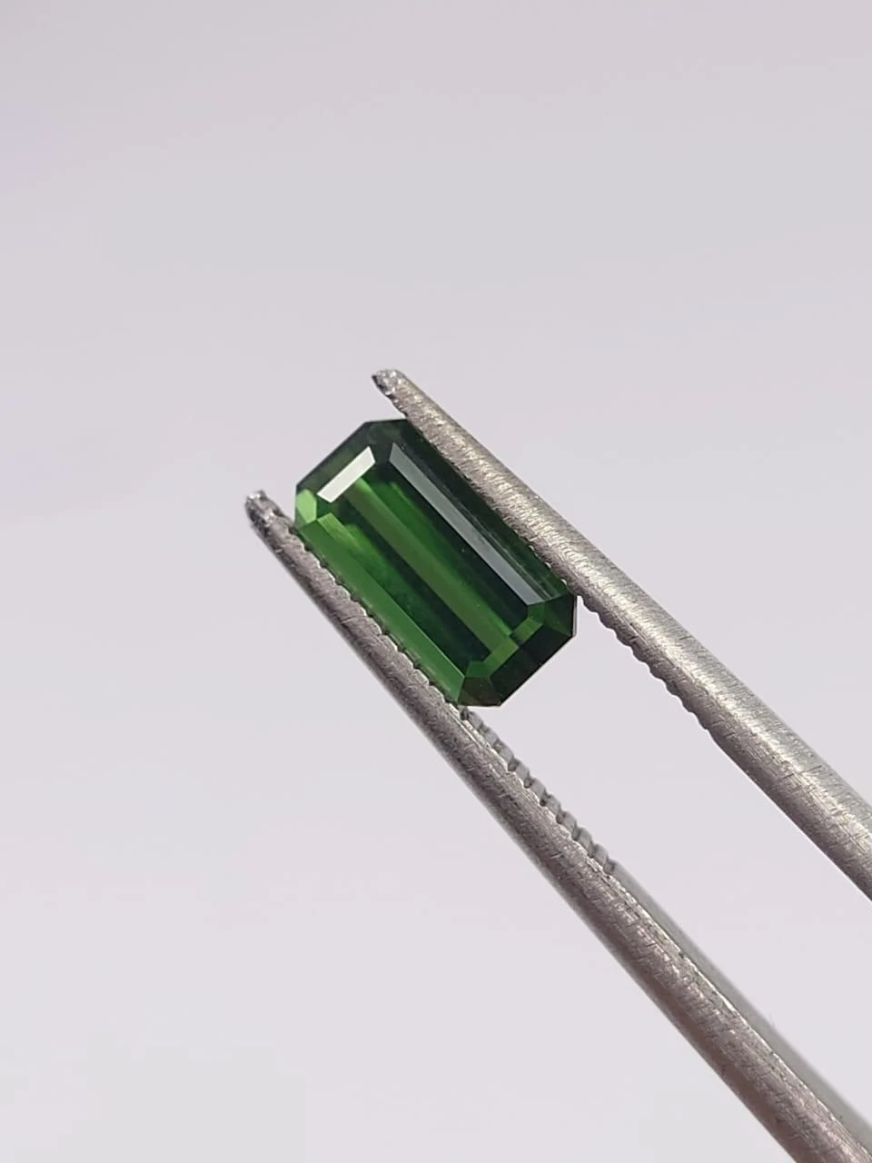 0.97ct Natural Forest Green Tourmaline Emerald Cut Loose Gemstone from Afghanistan — view 6